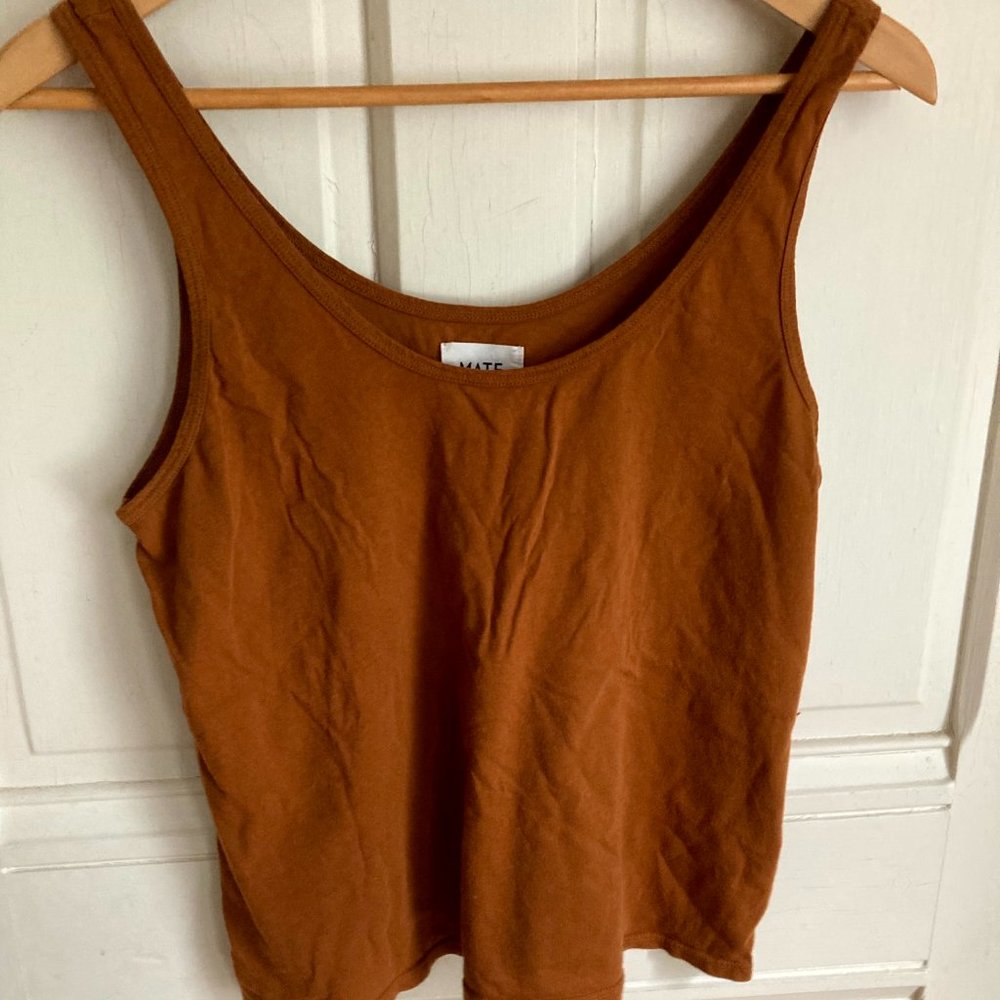 Mate the label 100% organic cotton layering tank women's size L